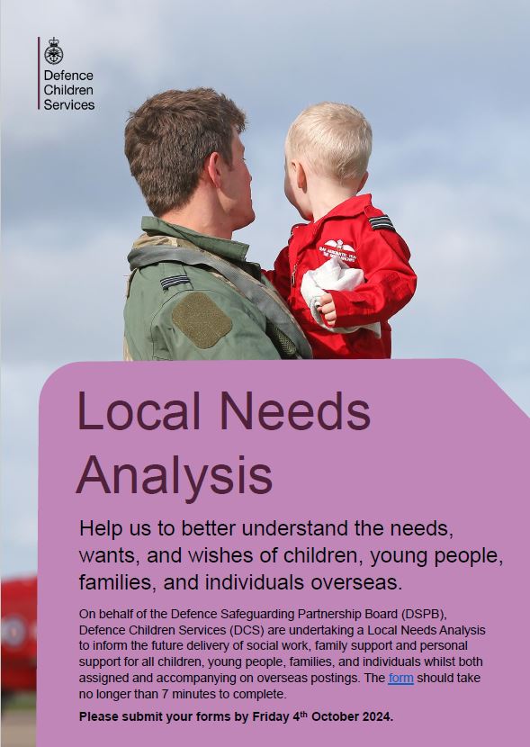 Service families, help us to better understand the needs, wants, and wishes of children, young people, families, and individuals overseas